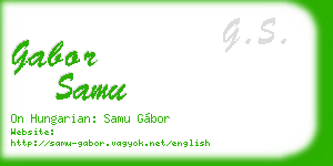 gabor samu business card